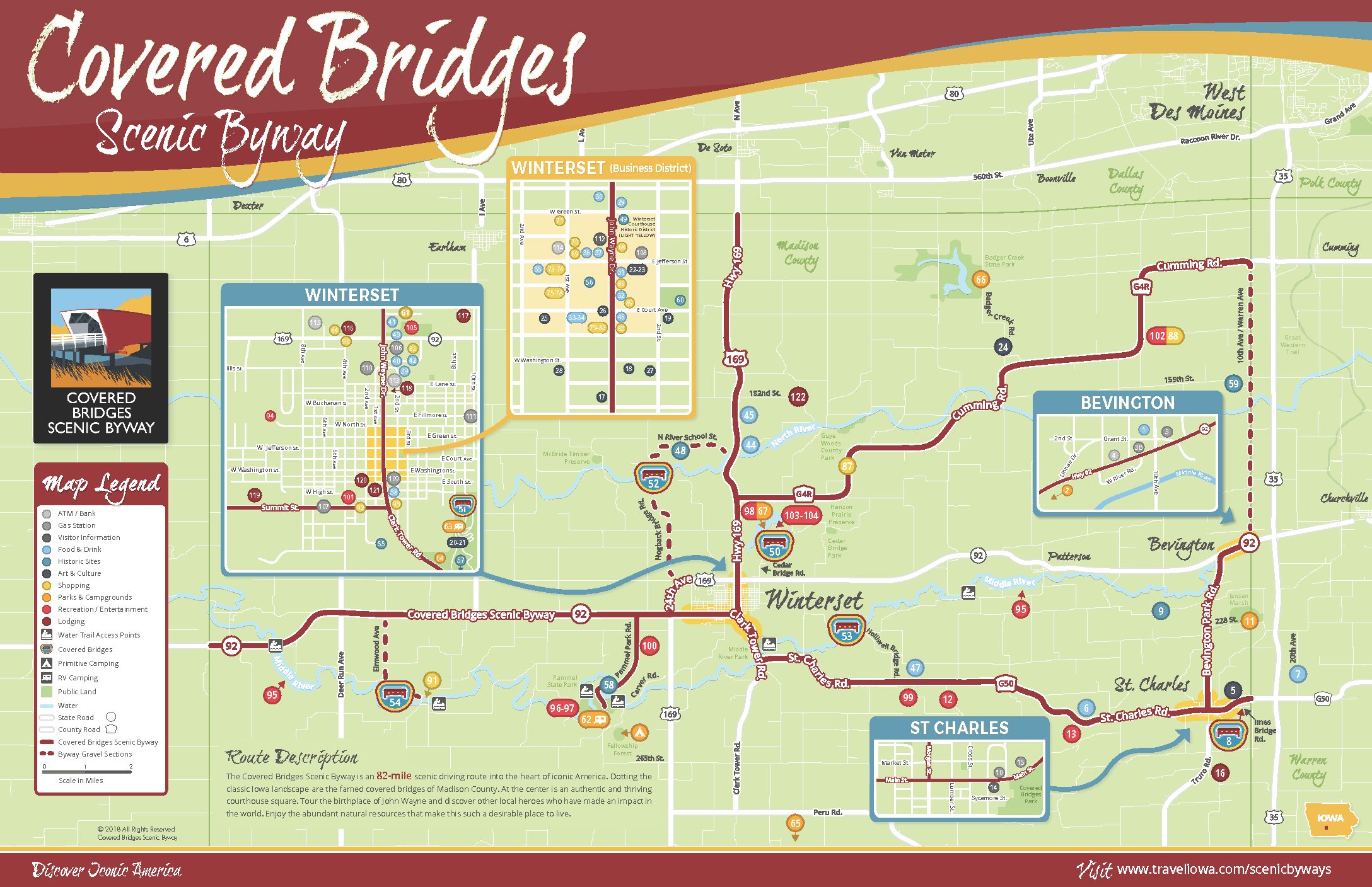 Map Of Covered Bridge Festival - World Map